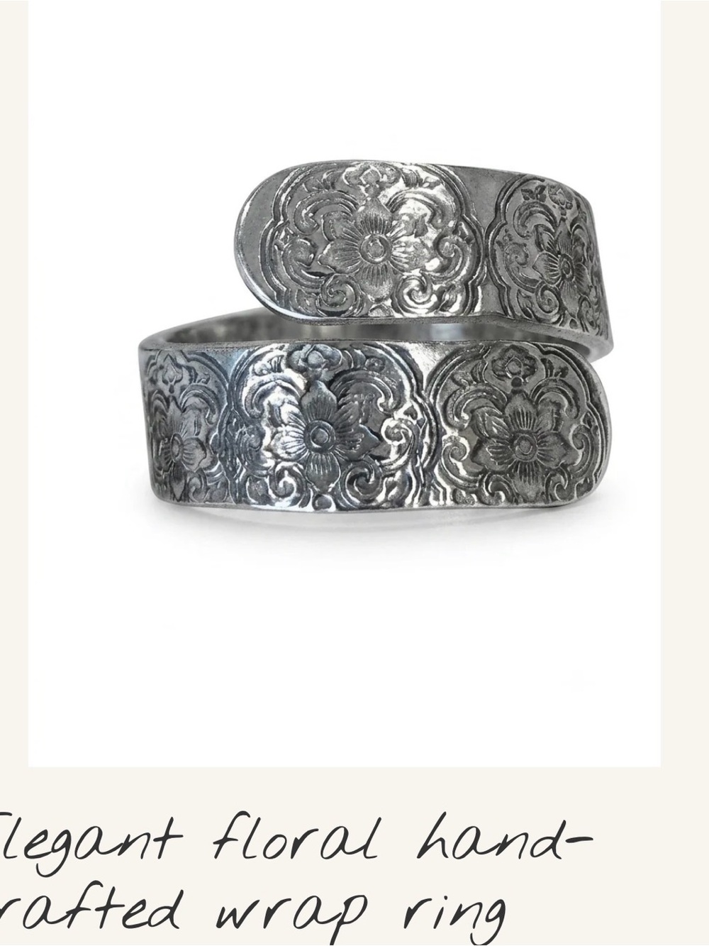 Handcrafted Floral Wrap Ring